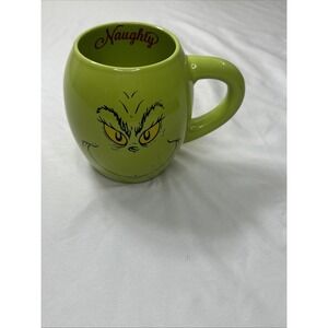The Grinch Naughty Or Nice Dr. Seuss 18oz Large Stoneware Coffee Mug Christmas